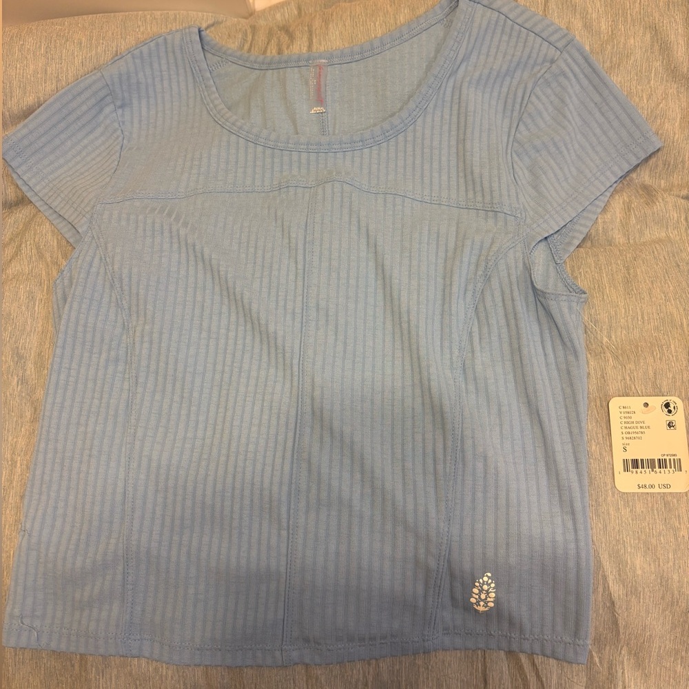 FP Movement by Free People Sky Blue Short Sleeve Tee